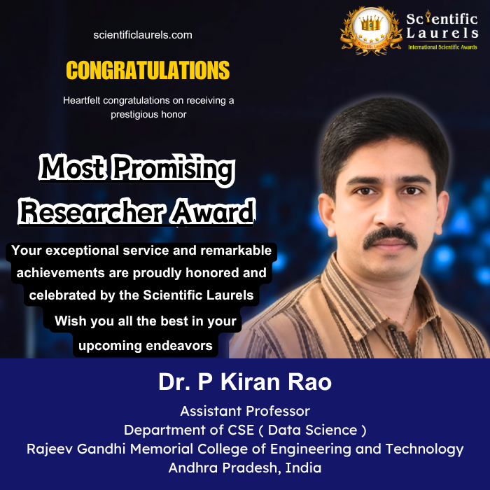 Dr. P Kiran Rao | Biography | Scientific Laurels